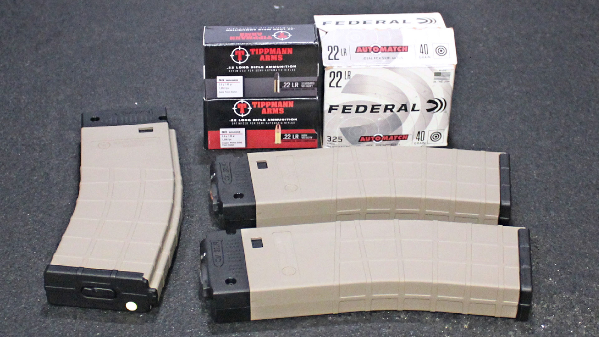 Tippmann Bugout magazines with ammo boxes