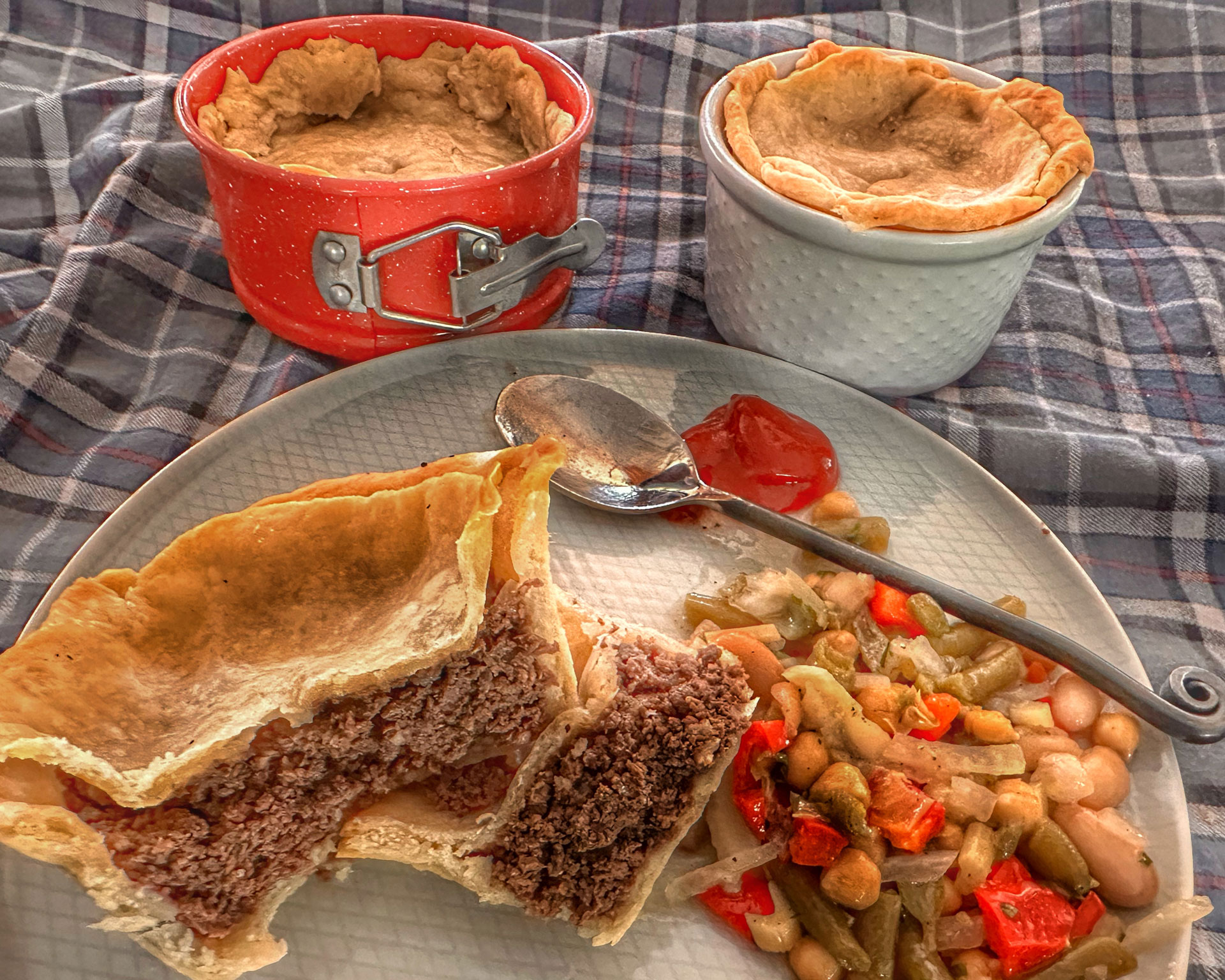 Scotch pie being enjoyed