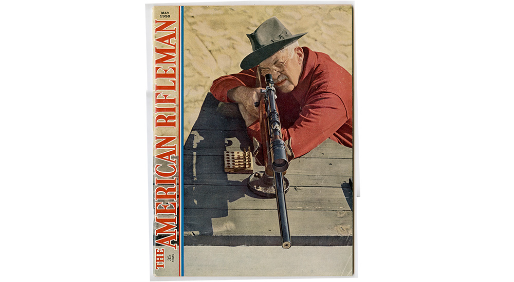 The American Rifleman cover featuring Townsend Whelen, May 1950.