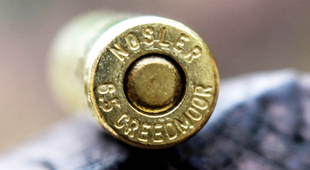 Nosler 6.5 Creedmoor ammunition cartridge head stamp.