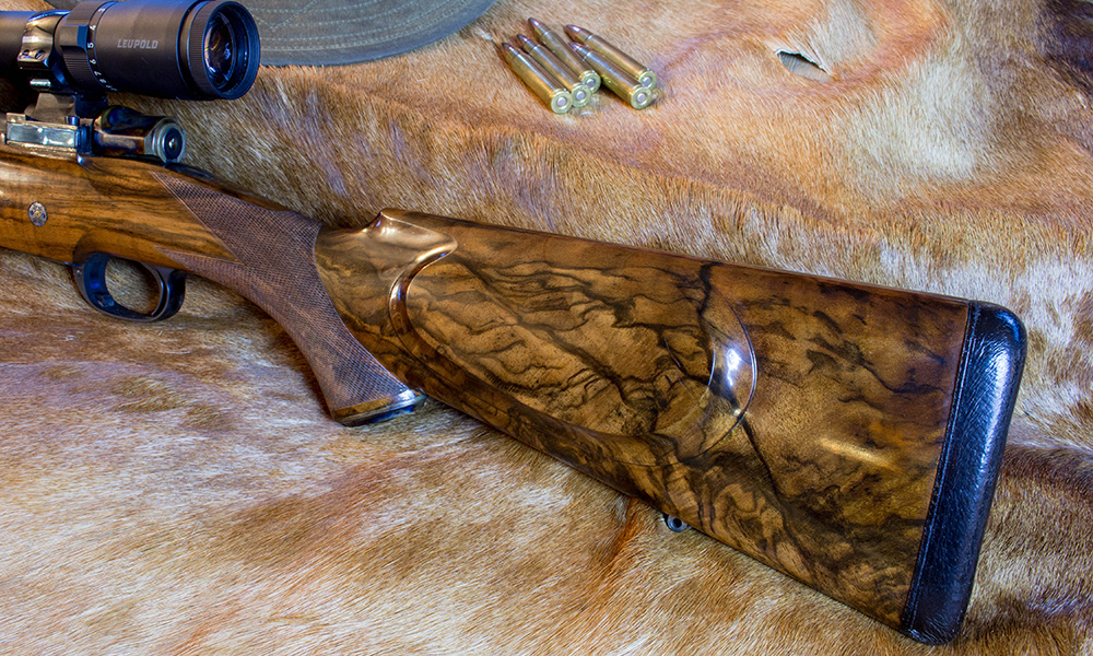 Todd Ramirez custom rifle wood stock.