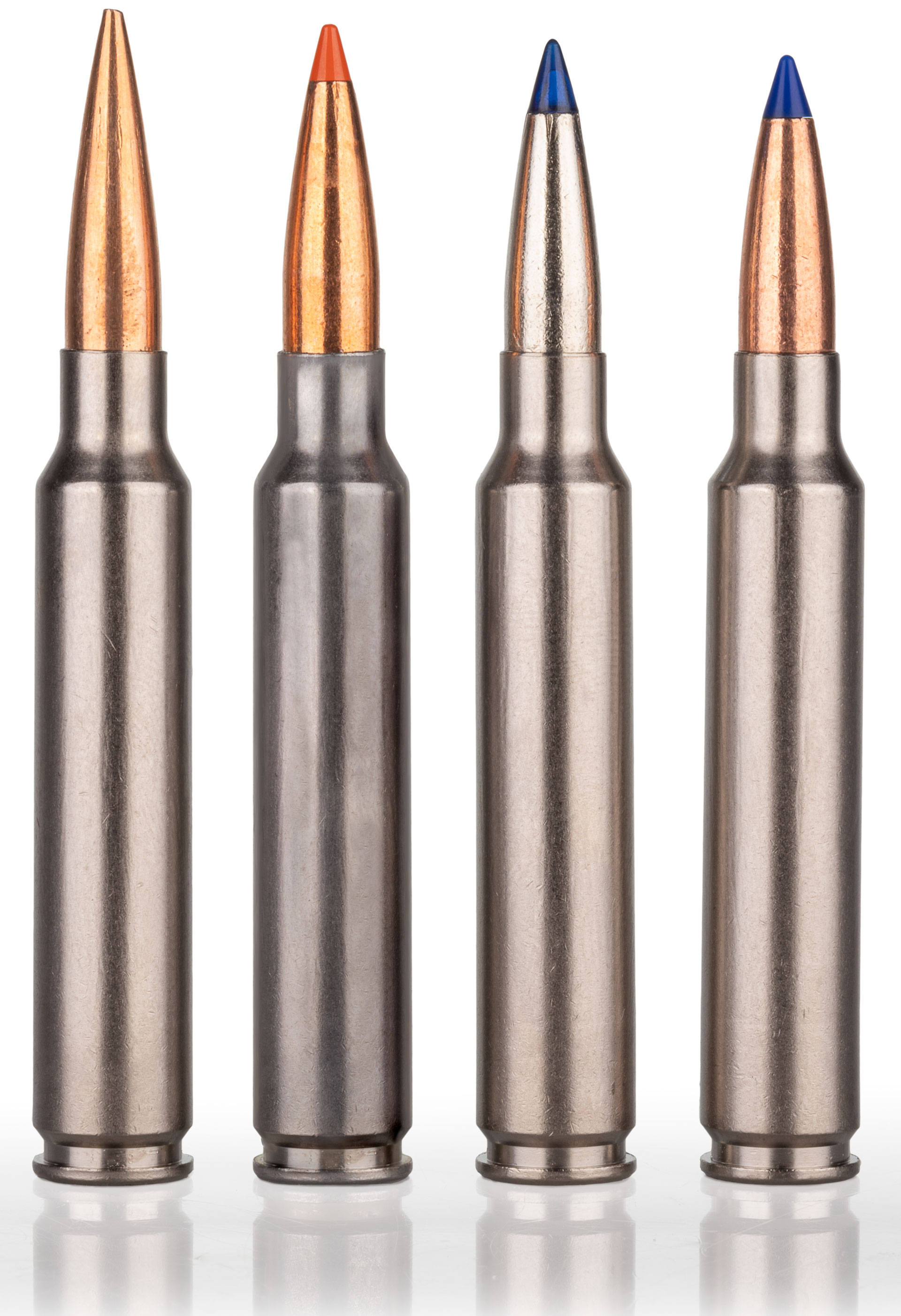 The bullet lineup includes a Berger Elite Hunter, left, Fusion Tipped, 170-grain Terminal Ascent and Barnes LRX. A 155-grain TA also will be offered.