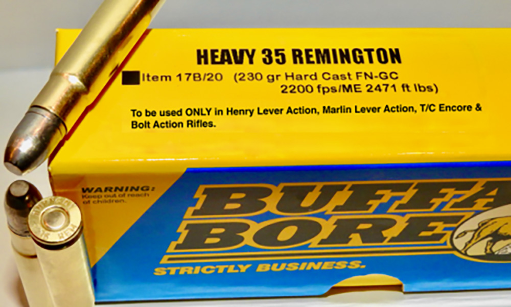 Buffalo Bore Heavy .35 Remington ammunition.