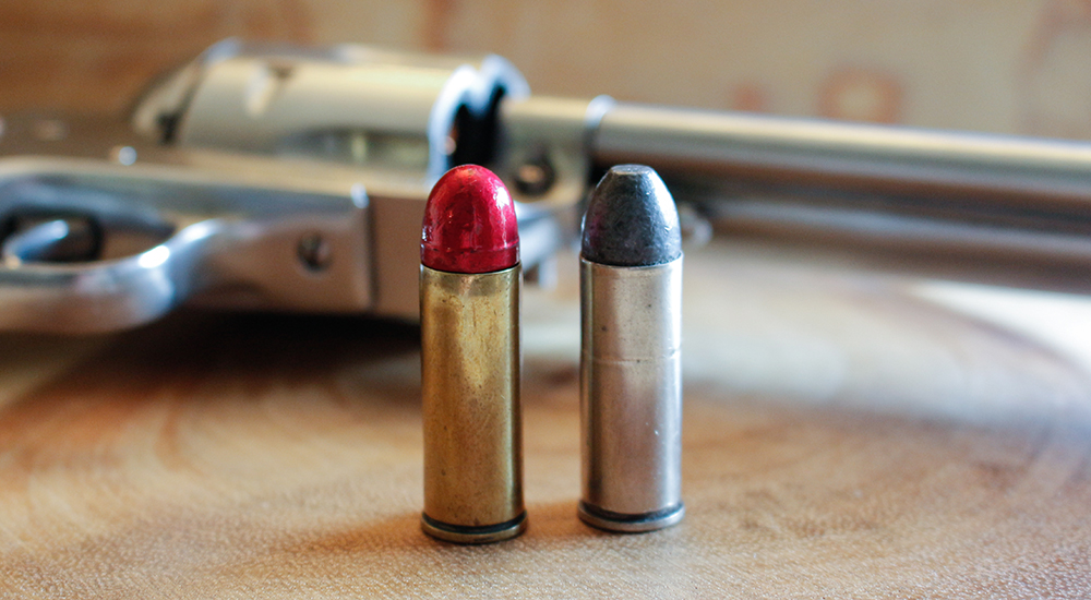 Coated and uncoated lead projectiles for revolvers.