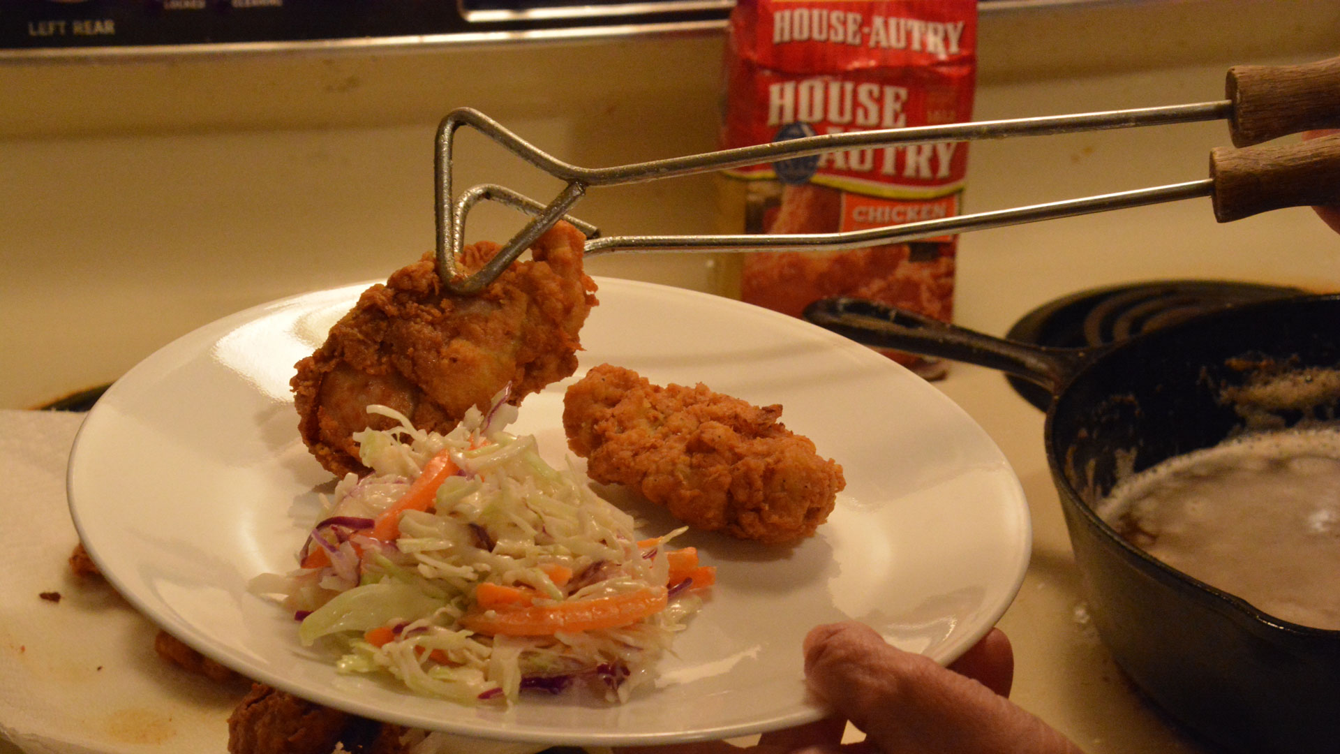 Serving Food, House Autry In The Background
