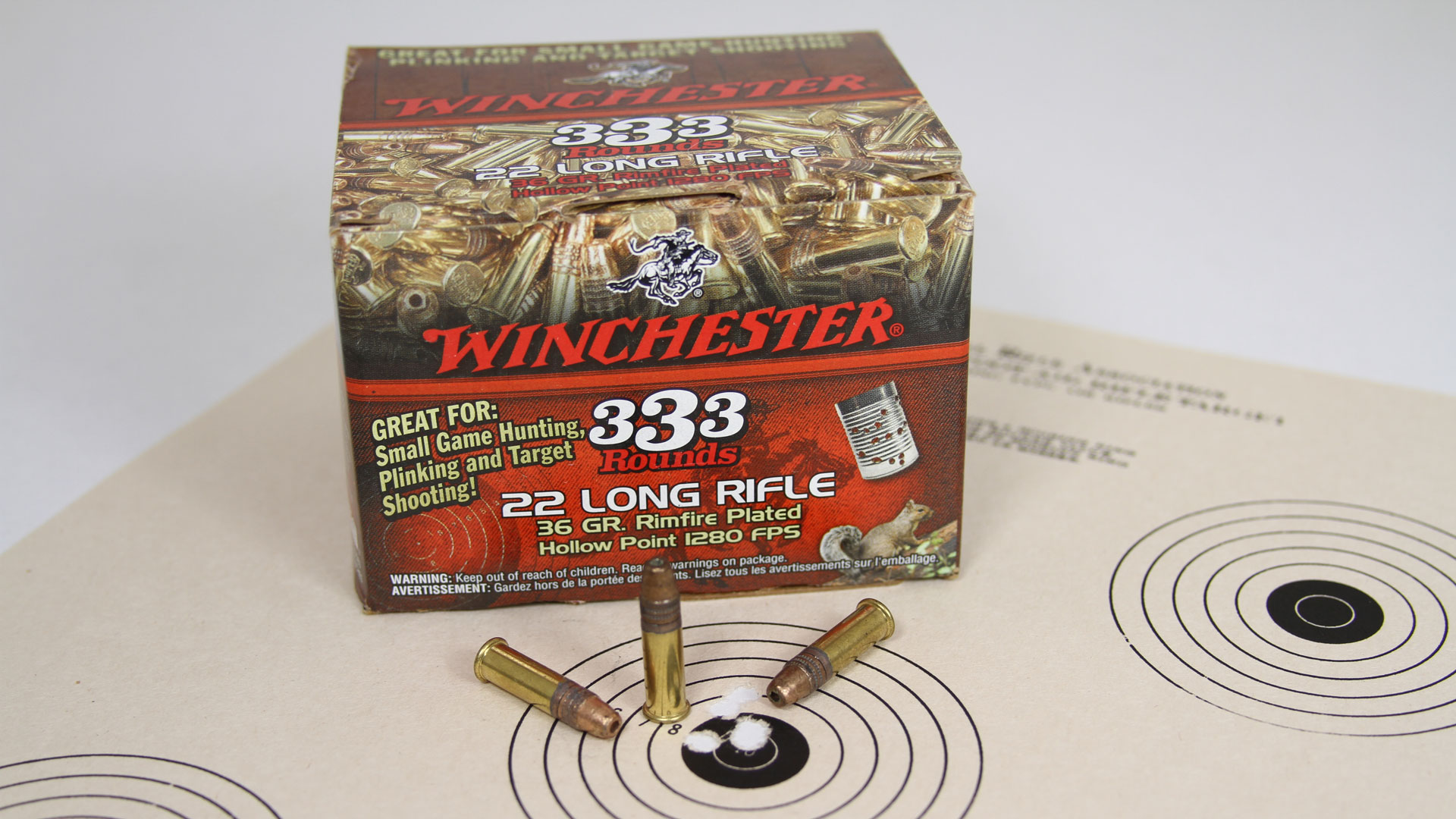 Winchester 333 .22 LR and grouping