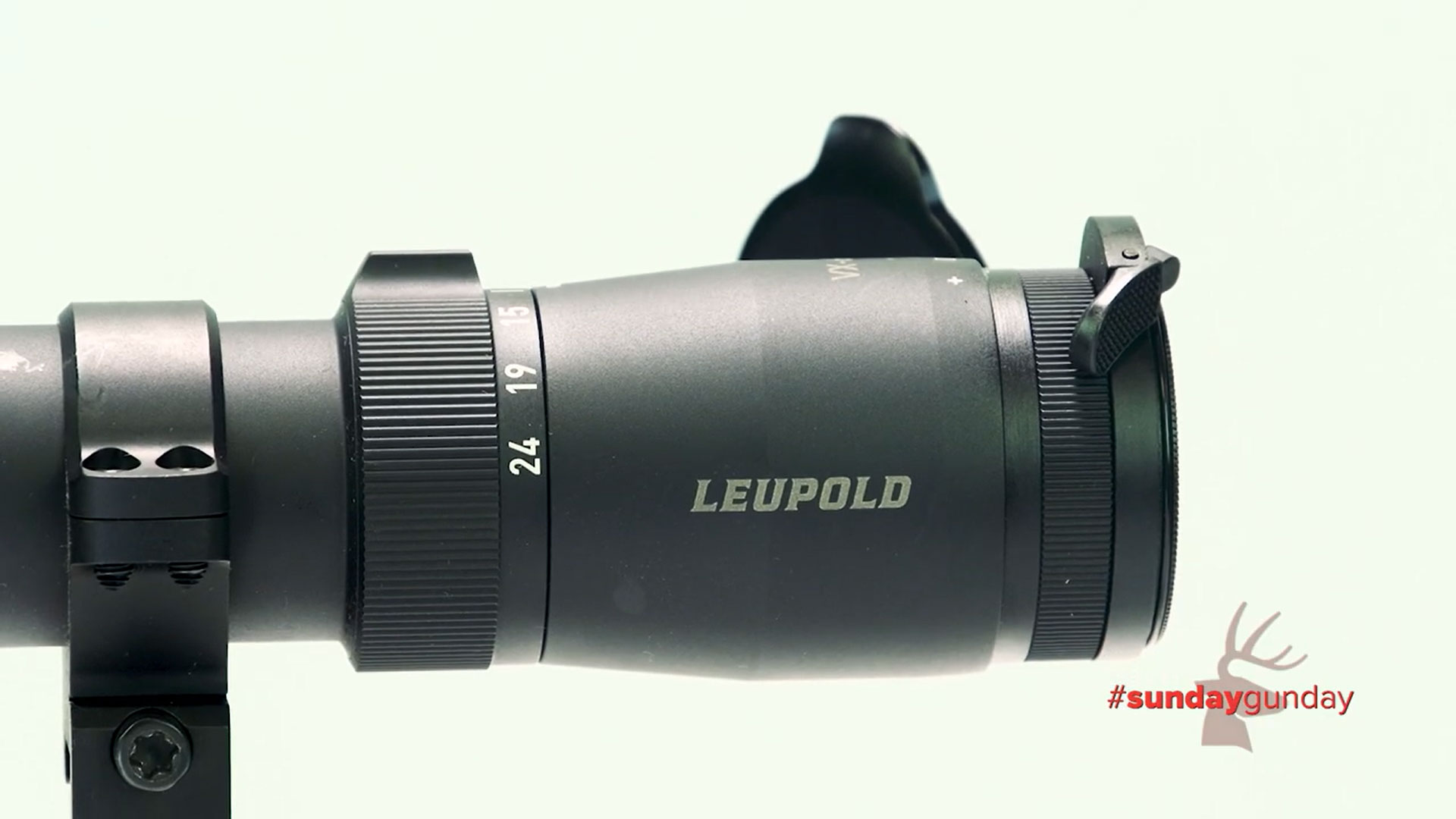 Leupold logo rear of scope on white