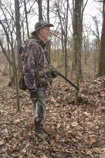 Hunter with a shotgun