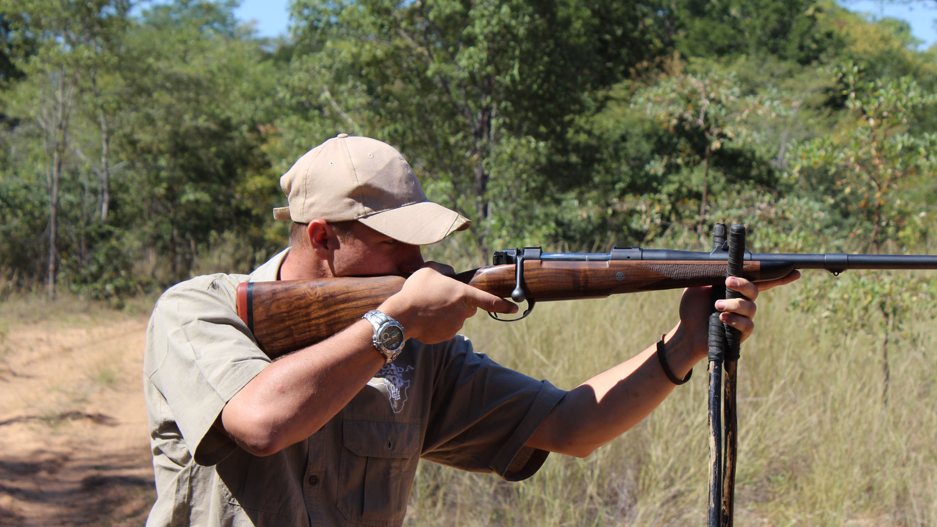 The author’s Heym Express features a 14 ¼-inch LOP, and fits like a glove; it also fit apprentice PH Vaughn Blom.