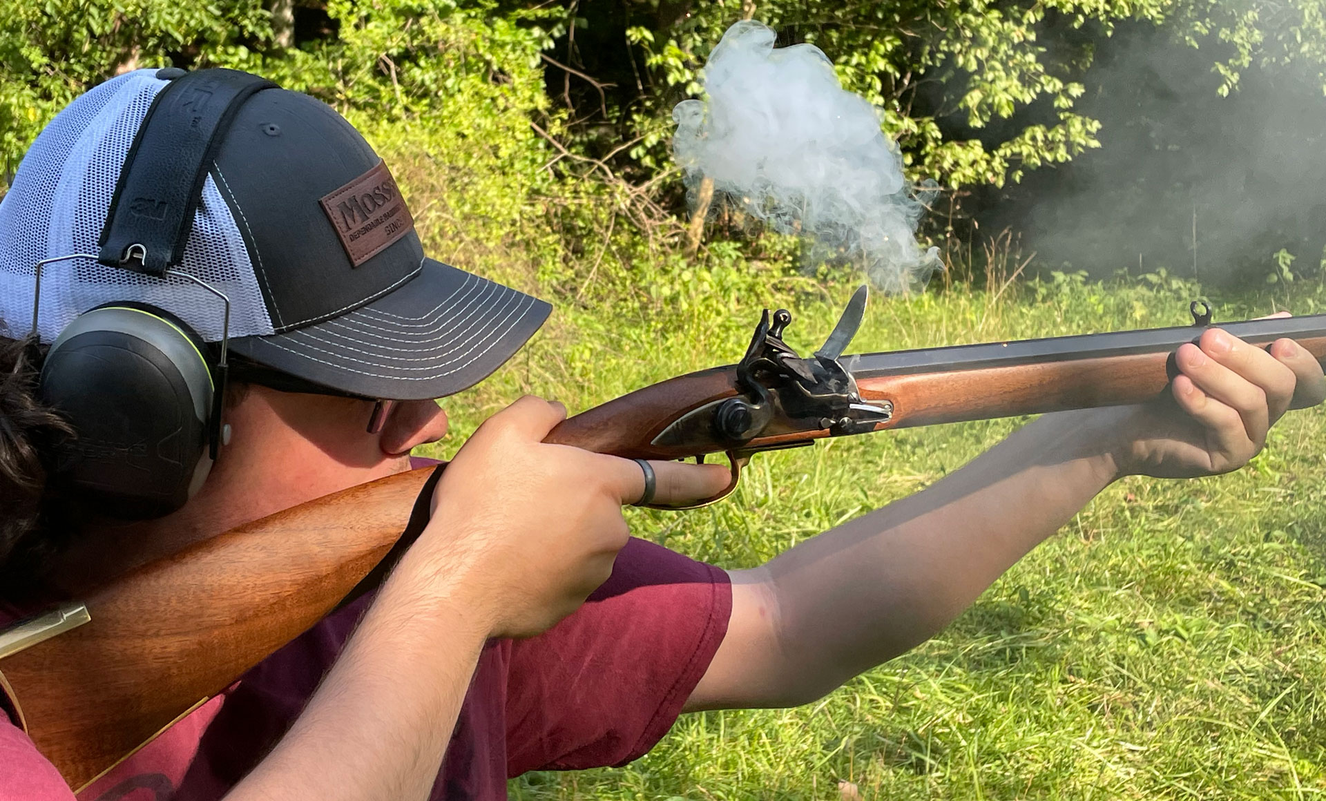 Flintlock with puff of smoke