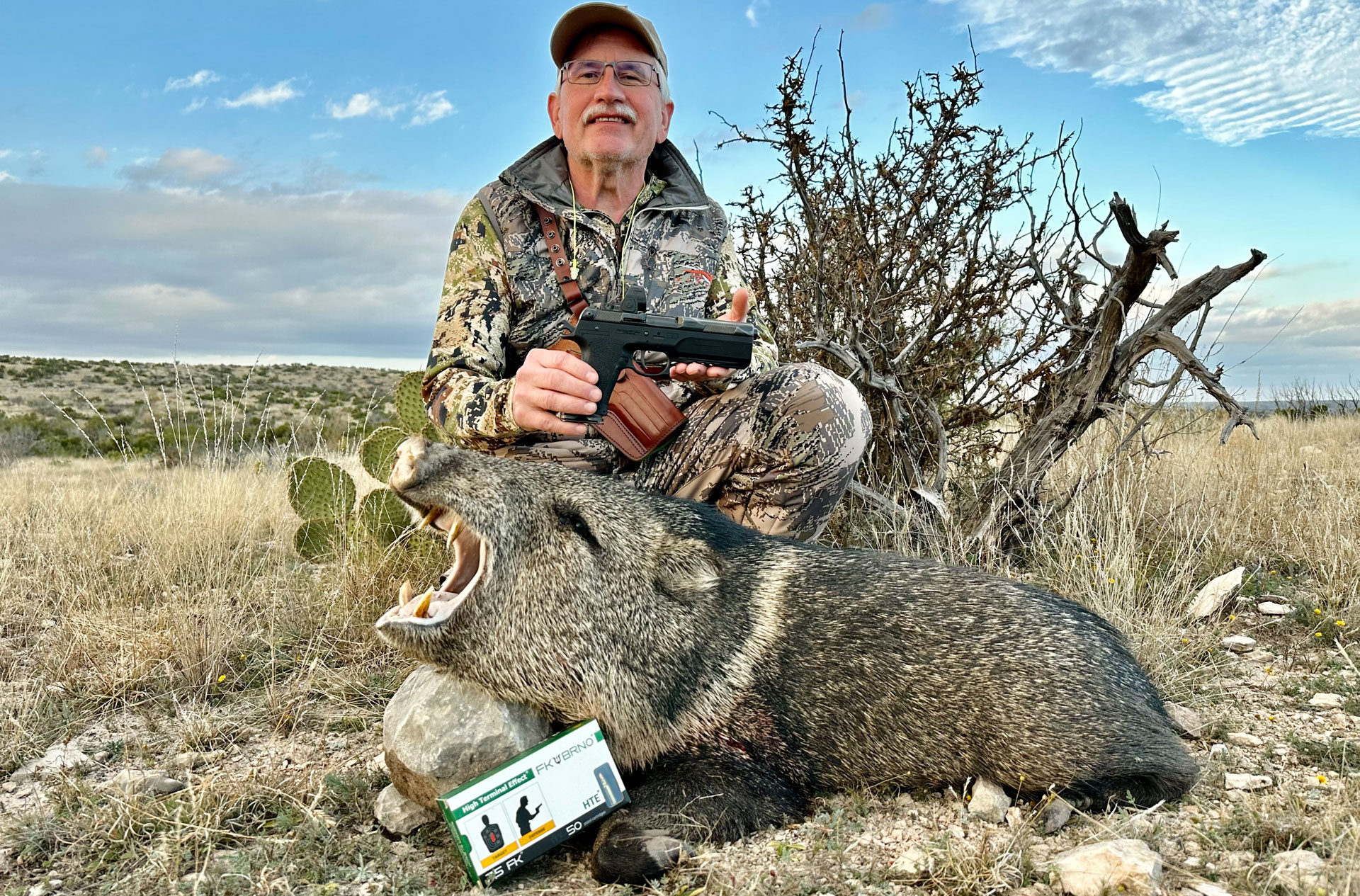 McCombie with Javelina