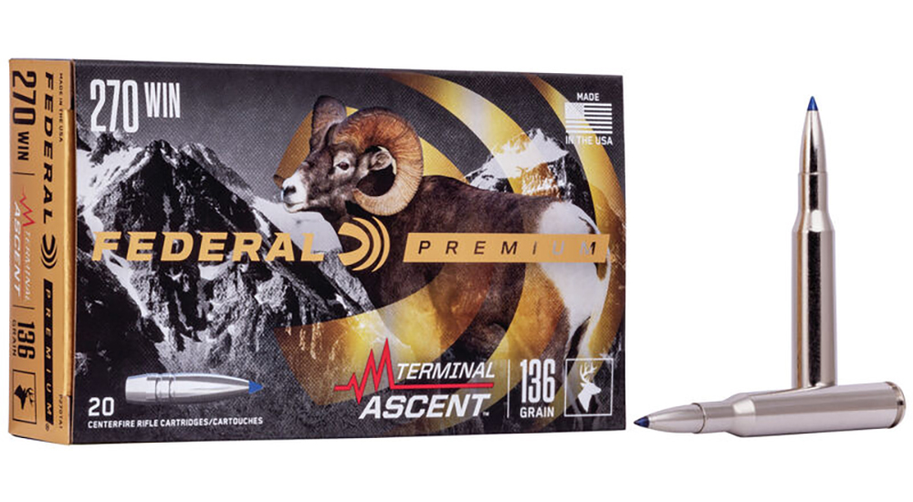 Federal Premium .270 Winchester Terminal Ascent 136-grain ammunition.