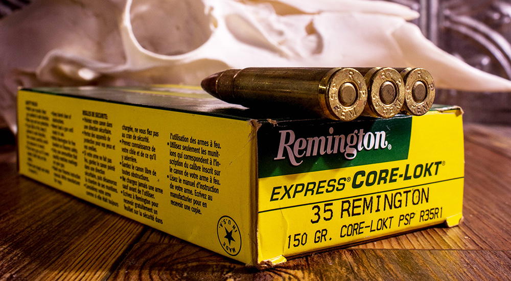 Remington .35 Remington Express Core-Lokt ammunition.