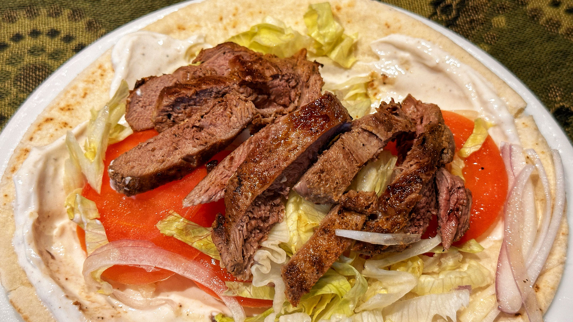 Grouse Shawarma on wrap