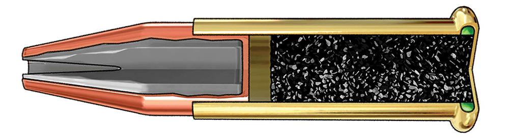 Winchester 21 Sharp ammunition bullet cutout.