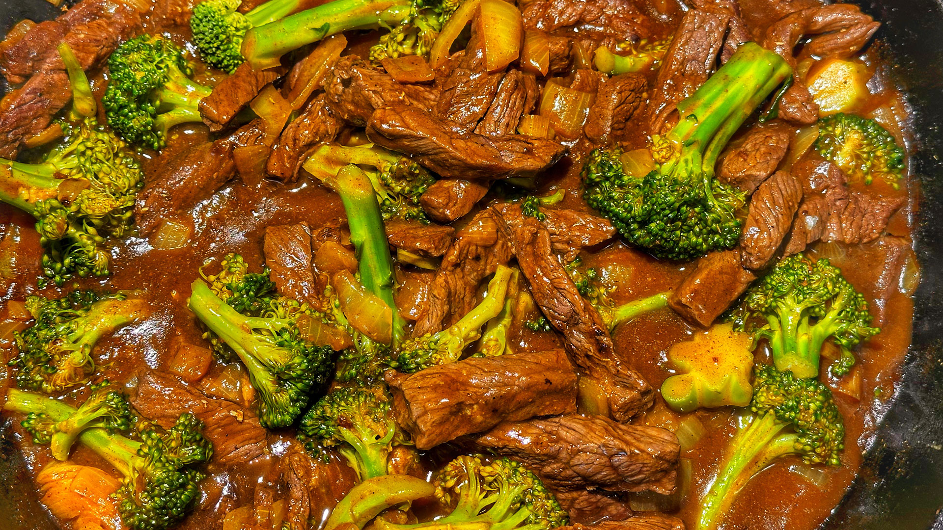 Curried Elk In Pan