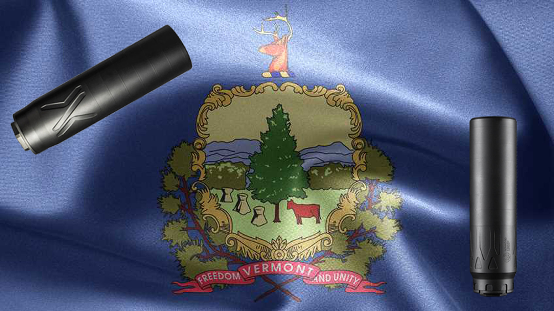 Vermont Flag With Suppressors
