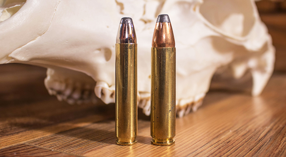 The 350 Legend and 400 Legend ammunition cartridges side by side.