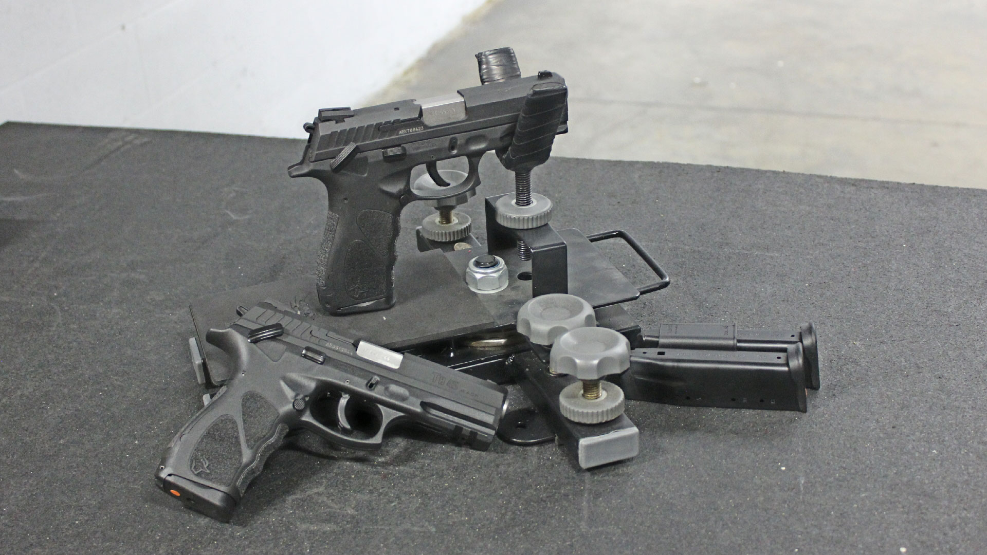 Taurus TH45 in pistol rest