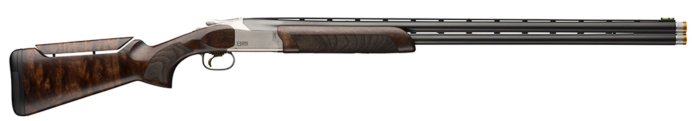 Citori 825 Sporting with Adjustable Comb over under shotgun full profile facing right.