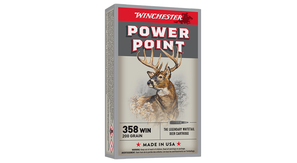 Winchester Power Point 358 Winchester ammunition.