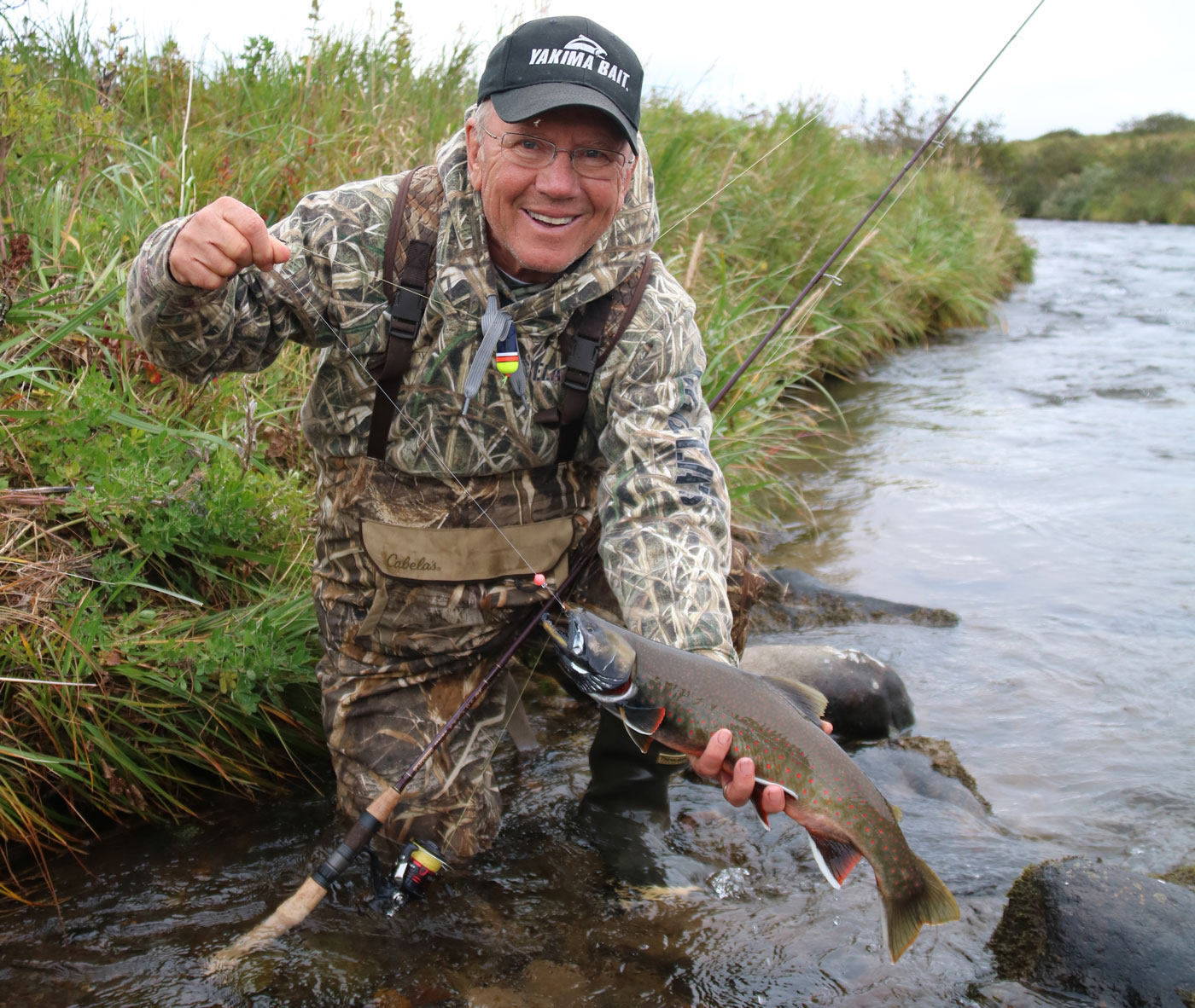 Jerry Haugen fishing for Dolly Varden.