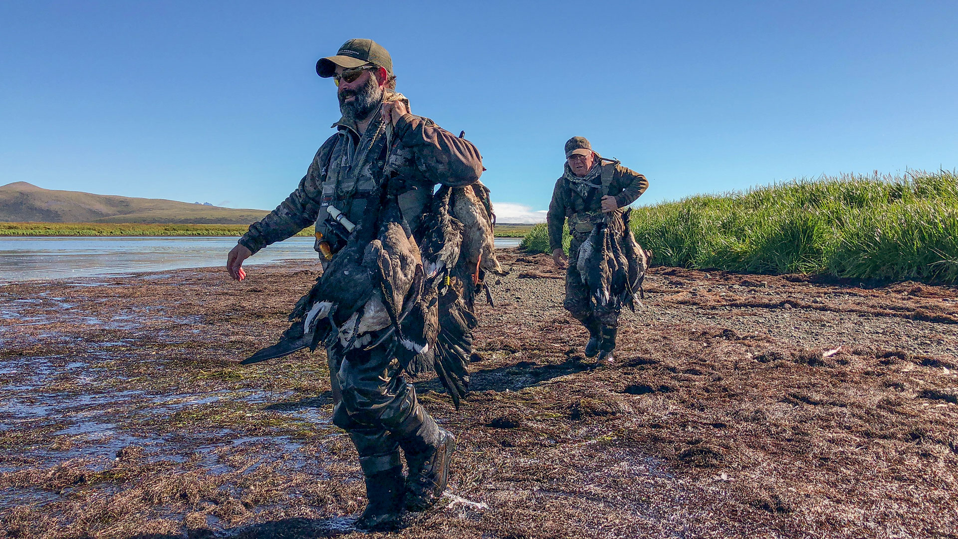 Jeff Wasley of Four Flyways and Jerry Haugen packed a limit of brant, cacklers and ducks to the boat seven years ago when goose limits were more liberal.