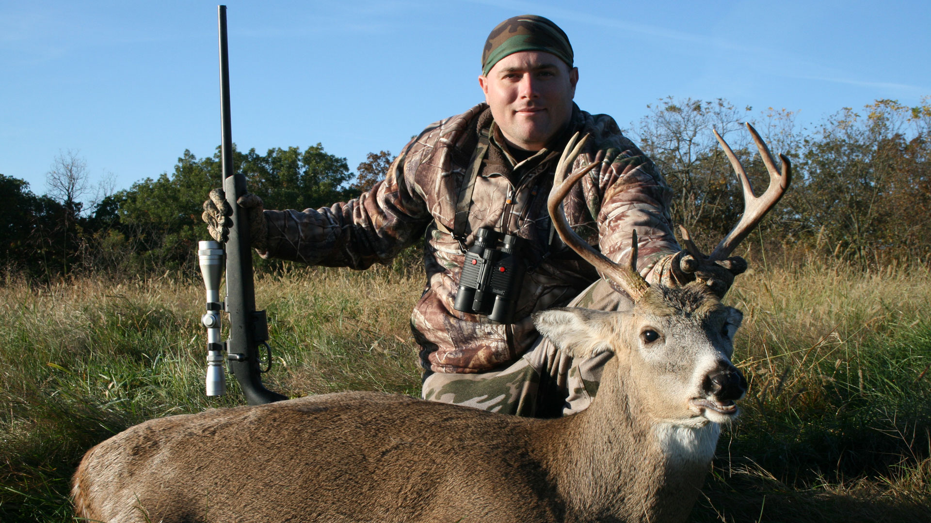 Hunter with whitetail