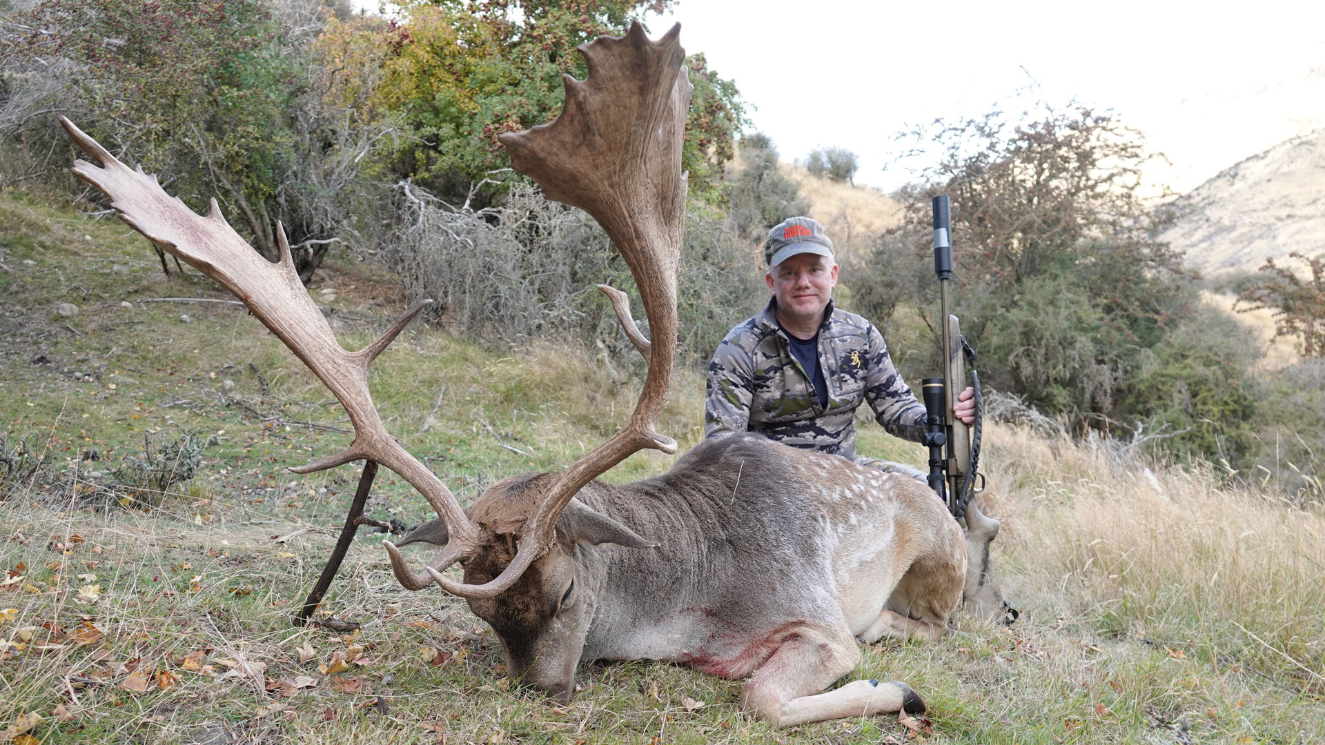 Frank with fallow deer