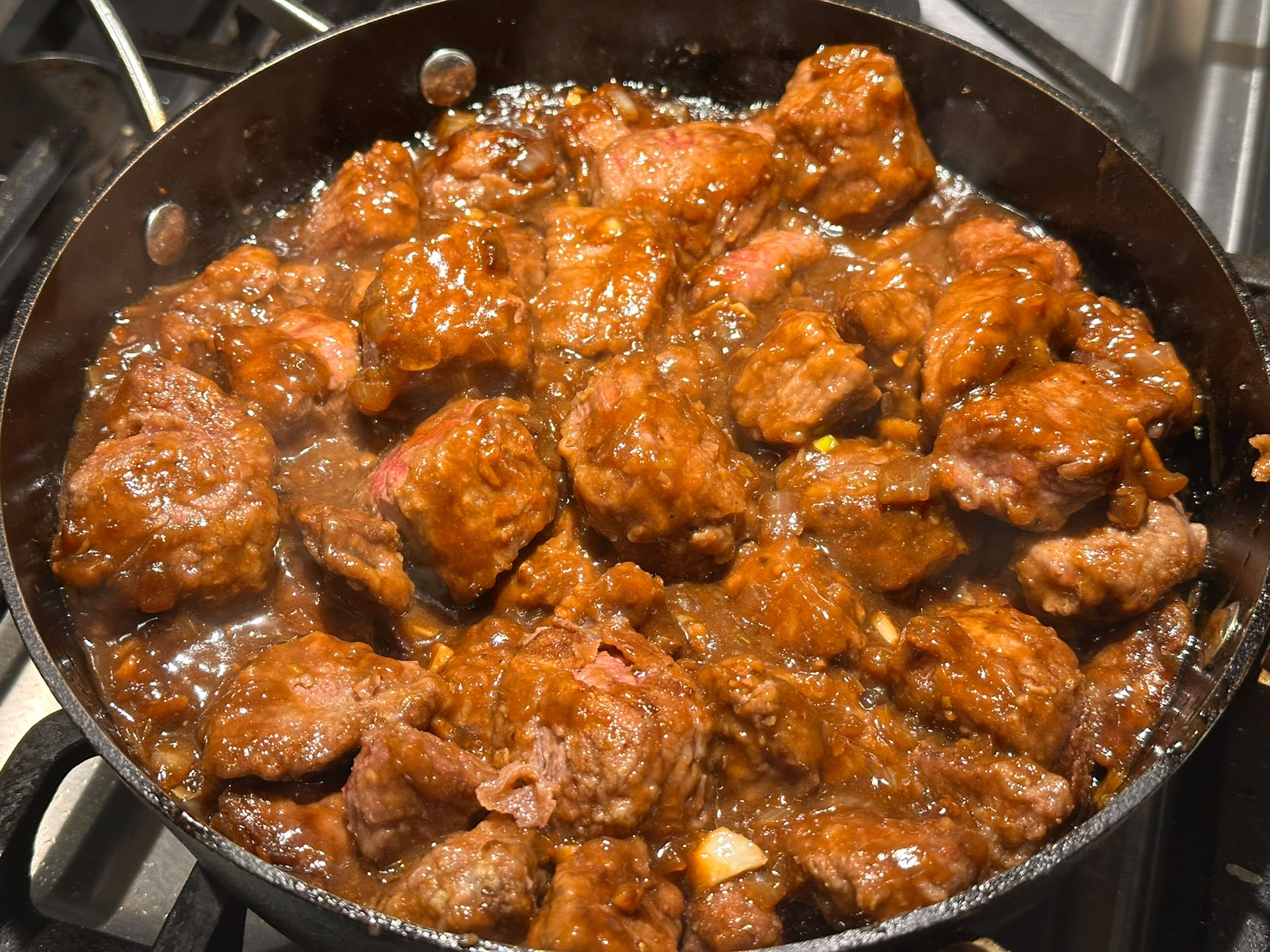 Venison Bites in Sauce