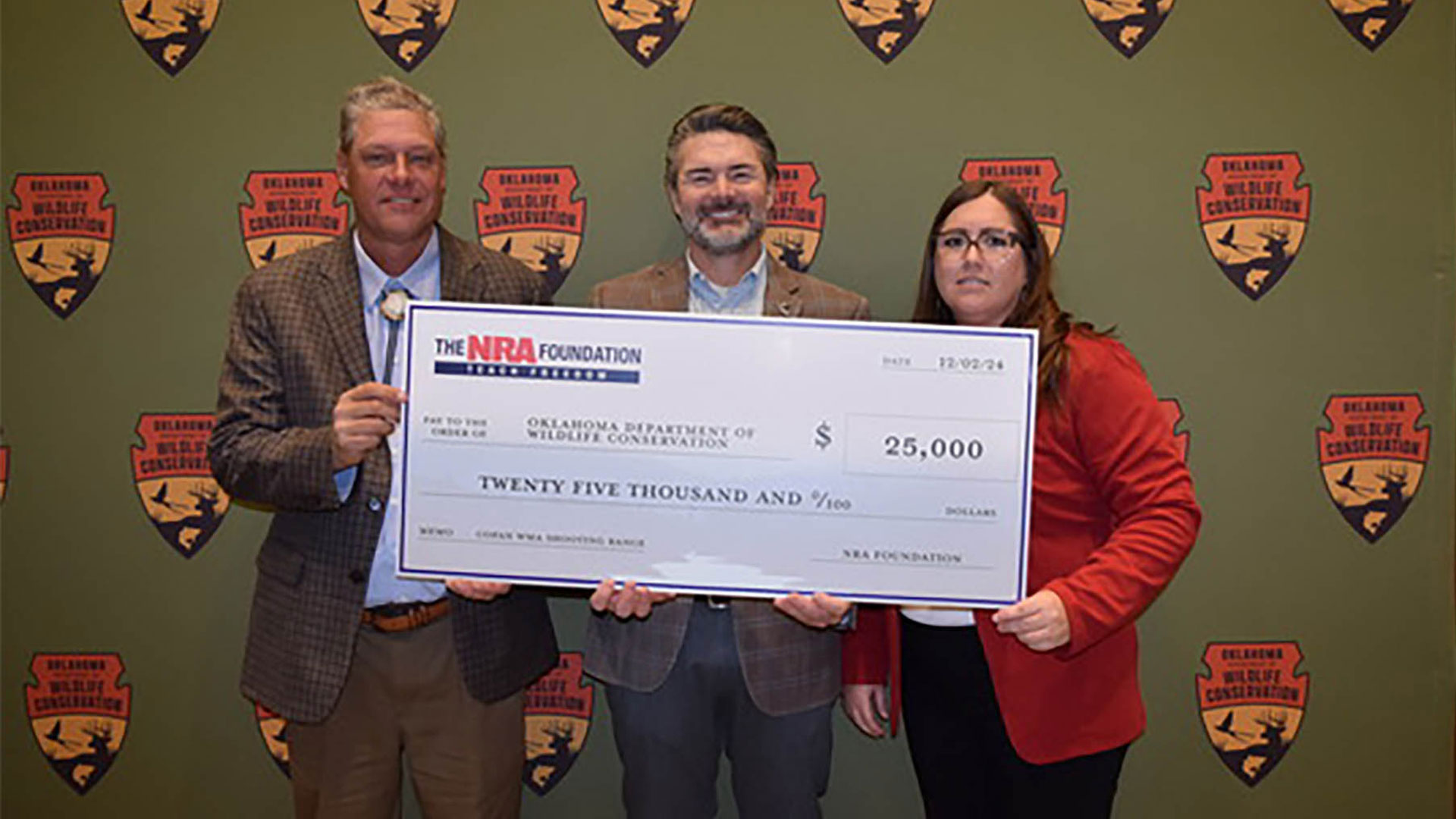 LEDE NRA Contributions Recognized By The Oklahoma Department Of Wildlife Conservation