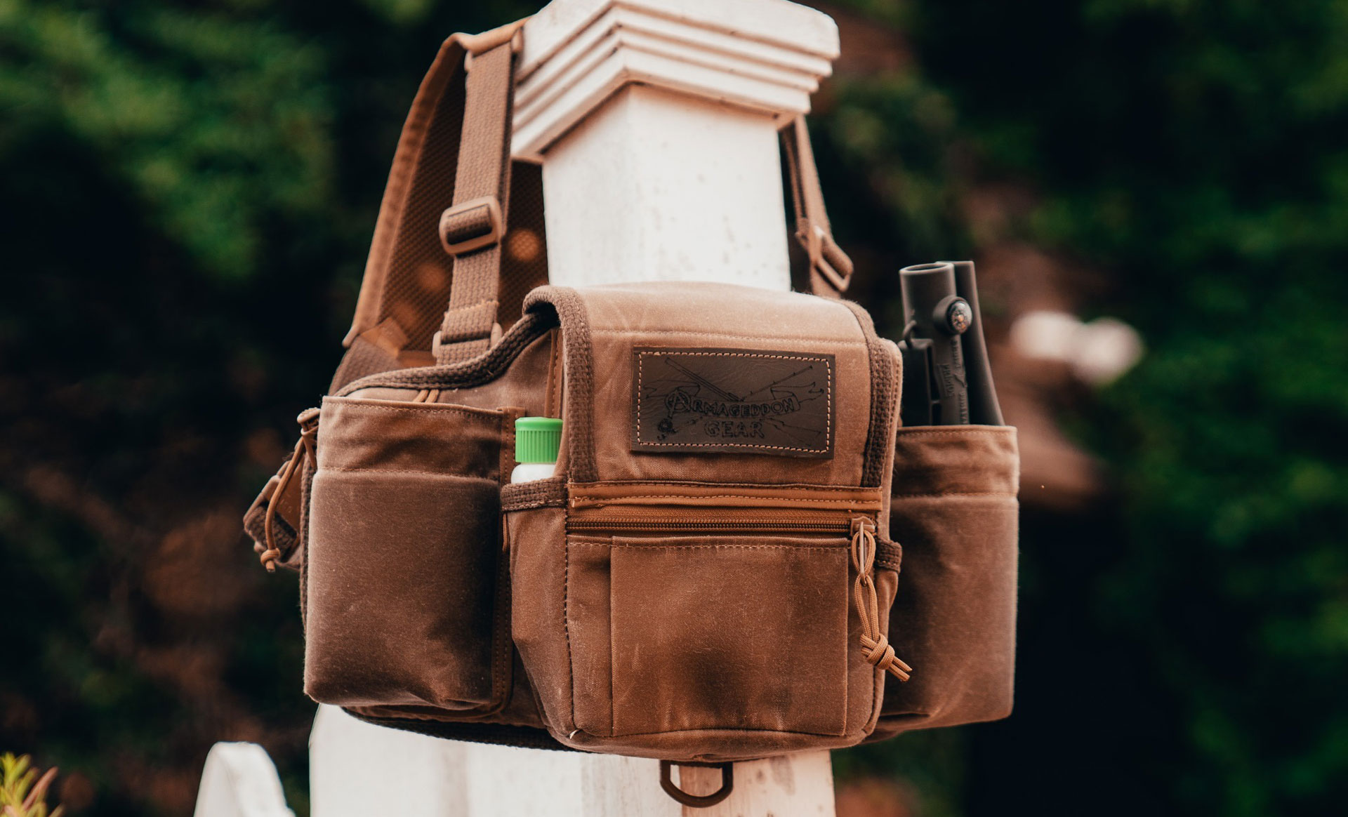 Big Game Chest Rig on fence post